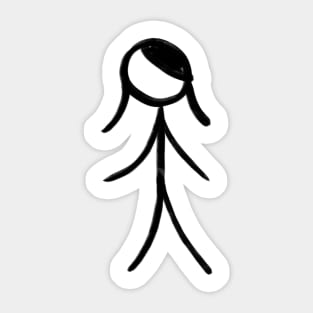 Stick figure hand drawn in a simple design Sticker